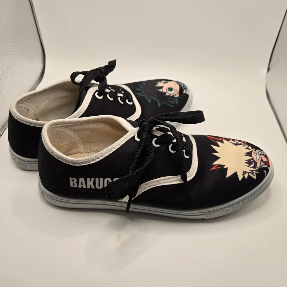 Ground Up My Hero Academia size 7 Sneakers Kids  Black Deku Bakugo Anime (S11)